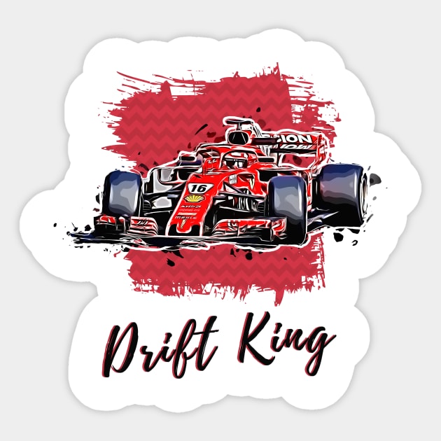 Formula 1 Race Car-Drift King Sticker by WaggyRockstars